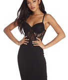 You’ll make a statement in Step Up In Lace Dress as an NYE club dress, a tight dress for holiday parties, sexy clubwear, or a sultry bodycon dress for that fitted silhouette.
