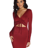 You’ll make a statement in Ruched With Style Mini Dress as an NYE club dress, a tight dress for holiday parties, sexy clubwear, or a sultry bodycon dress for that fitted silhouette.
