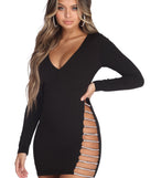 Make The Cut Mini Dress helps create the best bachelorette party outfit or the bride's sultry bachelorette dress for a look that slays!