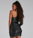 Dazzling Diva Sequin One Shoulder Mini Dress is the perfect Homecoming look pick with on-trend details to make the 2023 HOCO dance your most memorable event yet!
