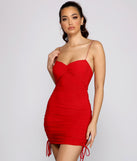 You’ll make a statement in Major Sweetheart Ruched Mini Dress as an NYE club dress, a tight dress for holiday parties, sexy clubwear, or a sultry bodycon dress for that fitted silhouette.