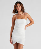 Wrapped In Stylish Crepe Mini Dress creates the perfect spring or summer wedding guest dress or cocktail attire with chic styles in the latest trends for 2024!