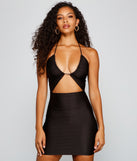 Make It Chic Cutout Mini Dress helps create the best bachelorette party outfit or the bride's sultry bachelorette dress for a look that slays!