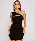 Iconic Glam One-Shoulder Mini Dress helps create the best bachelorette party outfit or the bride's sultry bachelorette dress for a look that slays!