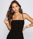Make It Shine Rhinestone Mini Dress is the perfect Homecoming look pick with on-trend details to make the 2023 HOCO dance your most memorable event yet!