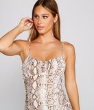 Stunning Style Snake Print Mini Dress for 2022 festival outfits, festival dress, outfits for raves, concert outfits, and/or club outfits