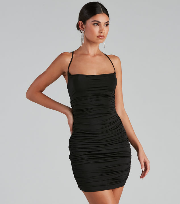 Dance Till Dawn Lace-Up Mini Dress | Windsor