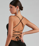 Dance Till Dawn Lace-Up Mini Dress