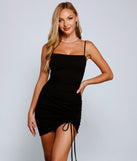 Ready To Ruche Mini Dress is a gorgeous pick as your 2023 Homecoming dress or formal gown for wedding guest, fall bridesmaid, or military ball attire!