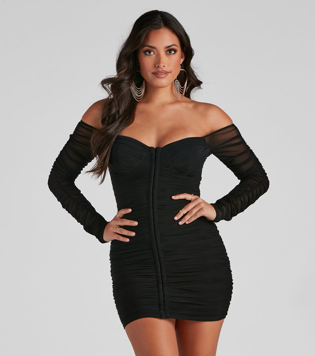 You’ll make a statement in Flirty And Chic Mesh Mini Dress as an NYE club dress, a tight dress for holiday parties, sexy clubwear, or a sultry bodycon dress for that fitted silhouette.