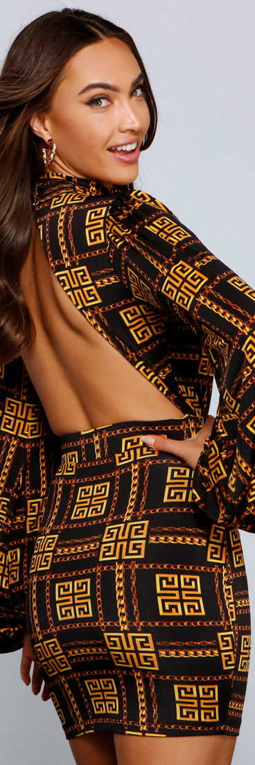 Key To Style Geometric Mini Dress is the perfect Homecoming look pick with on-trend details to make the 2023 HOCO dance your most memorable event yet!