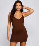 Sultry Impression Open Back Mini Dress
