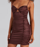 Sparks Fly Ruched Satin Mini Dress is the perfect Homecoming look pick with on-trend details to make the 2023 HOCO dance your most memorable event yet!