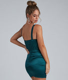 Sophisticated And Chic Satin Mini Dress is a gorgeous pick as your 2023 prom dress or formal gown for wedding guest, spring bridesmaid, or army ball attire!