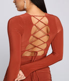 Sultry Lace-Up Back Bodycon Dress