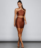 Major Headturner Halter Cutout Mini Dress