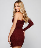 Glitzy Radiance One Shoulder Glitter Mini Dress is the perfect Homecoming look pick with on-trend details to make the 2023 HOCO dance your most memorable event yet!