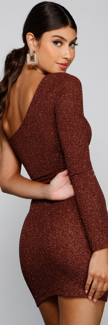 One Women Show Glitter Mini Dress