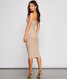 Chic Factor Ruched Midi Dress