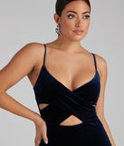 Night Life V-Neck Wrap Velvet Mini Dress