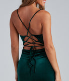 Velvet Dreams Lace-Up Back Mini Dress is a gorgeous pick as your 2023 prom dress or formal gown for wedding guest, spring bridesmaid, or army ball attire!