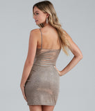 Sparkle Bliss Glitter Wrap Mini Dress is the perfect Homecoming look pick with on-trend details to make the 2023 HOCO dance your most memorable event yet!