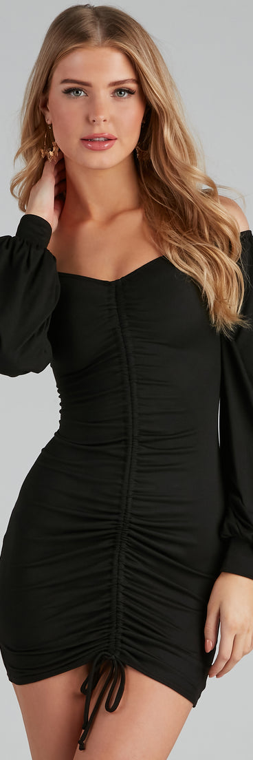 You’ll make a statement in Casually Fab Ruched Mini Dress as an NYE club dress, a tight dress for holiday parties, sexy clubwear, or a sultry bodycon dress for that fitted silhouette.