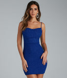 The Sparkle Scene Glitter Mini Dress is the perfect Homecoming look pick with on-trend details to make the 2023 HOCO dance your most memorable event yet!