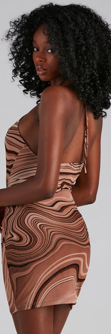 Island Tide Marble Mesh Halter Dress is a trendy pick to create 2023 festival outfits, festival dresses, outfits for concerts or raves, and complete your best party outfits!