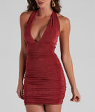 Slinky And Chic Halter Mini Dress for Homecoming 2022, Winter Formal Dances, Holiday Dress, Military Balls, Bridesmaids, Wedding Guests, and Prom