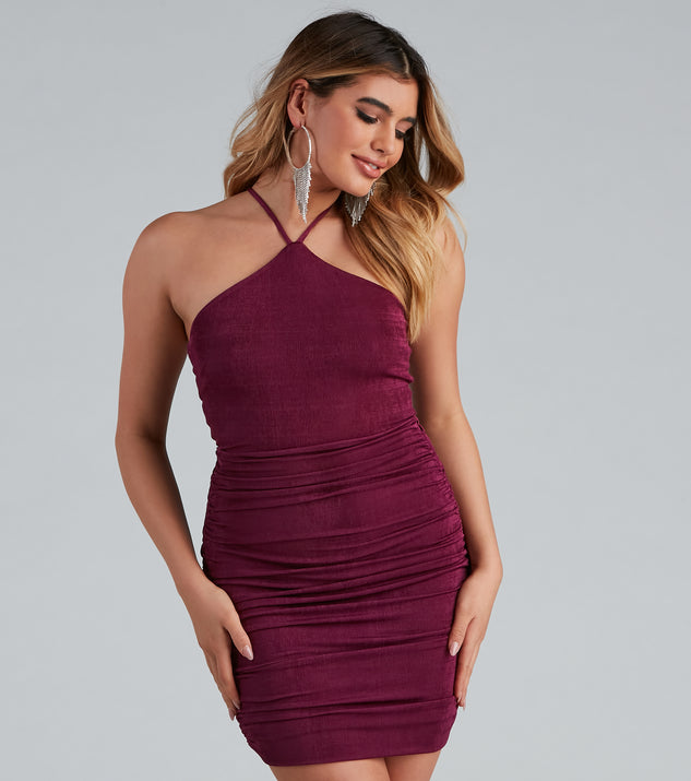 You’ll make a statement in Perfect Night Halter Mini Dress as an NYE club dress, a tight dress for holiday parties, sexy clubwear, or a sultry bodycon dress for that fitted silhouette.