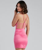 You’ll make a statement in Caged Back Beauty Silk Mini Dress as an NYE club dress, a tight dress for holiday parties, sexy clubwear, or a sultry bodycon dress for that fitted silhouette.