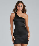 Stunning Look Satin One-Shoulder Dress for Homecoming 2022, Winter Formal Dances, Holiday Dress, Military Balls, Bridesmaids, Wedding Guests, and Prom