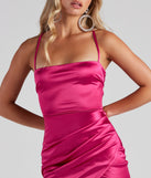 Sultry Strappy Back Satin Mini Dress is the perfect prom dress pick with on-trend details to make the 2024 dance your most memorable event yet!