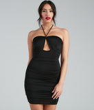 You’ll make a statement in Infinite Love Ruched Halter Dress as an NYE club dress, a tight dress for holiday parties, sexy clubwear, or a sultry bodycon dress for that fitted silhouette.
