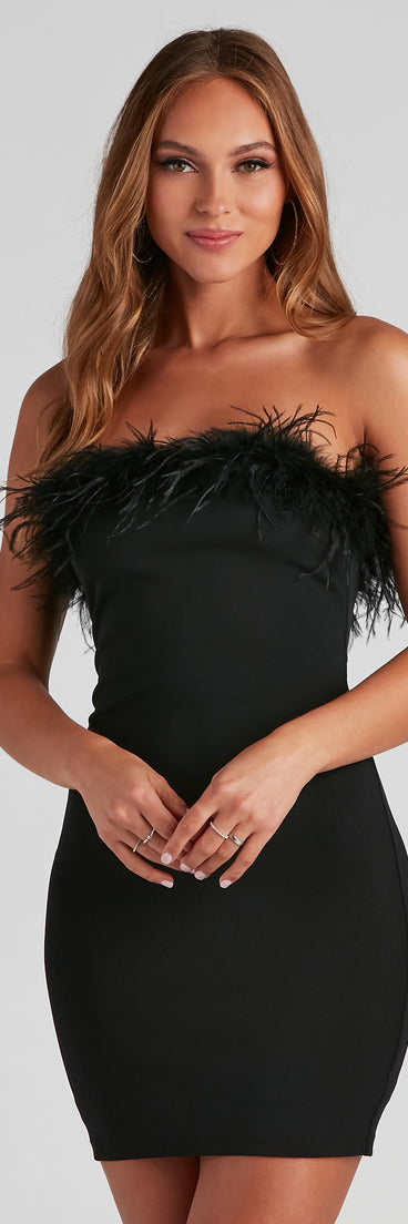 Good Girl Gone Glam Feather Mini Dress is a trendy pick to create 2023 festival outfits, festival dresses, outfits for concerts or raves, and complete your best party outfits!