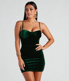 The Feel Me Velvet Bustier Mini Dress is a unique party dress to help you create a look for work parties, birthdays, anniversaries, or your next 2023 celebration!