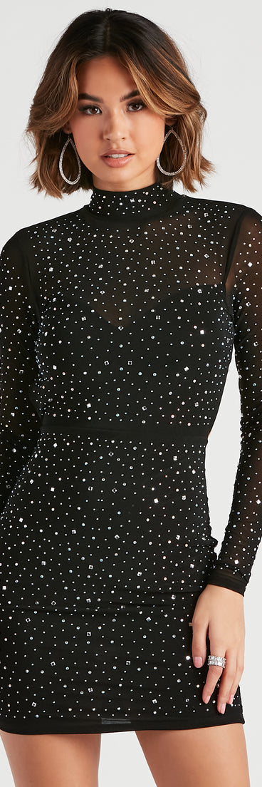 The Glam On The Town Mesh Short Dress is a unique party dress to help you create a look for work parties, birthdays, anniversaries, or your next 2023 celebration!