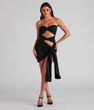 You’ll make a statement in Silky Stunner Mini Dress With Sash as an NYE club dress, a tight dress for holiday parties, sexy clubwear, or a sultry bodycon dress for that fitted silhouette.