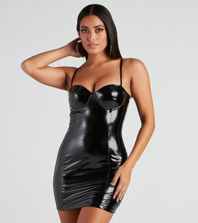 You’ll make a statement in Dark Angel Latex Bustier Dress as an NYE club dress, a tight dress for holiday parties, sexy clubwear, or a sultry bodycon dress for that fitted silhouette.