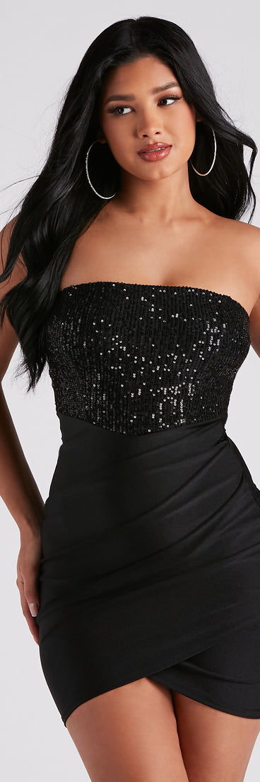 Cue The Sparkle Sequin Short Dress
