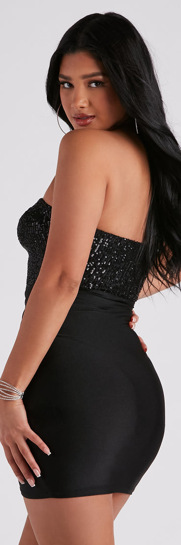Cue The Sparkle Sequin Short Dress