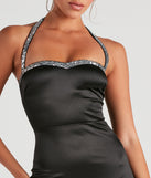 The Sleek Sparkle Sequin Satin Mini Dress is a unique party dress to help you create a look for work parties, birthdays, anniversaries, or your next 2023 celebration!