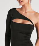 The Make The Cut One-Shoulder Mini Dress is a unique party dress to help you create a look for work parties, birthdays, anniversaries, or your next 2023 celebration!