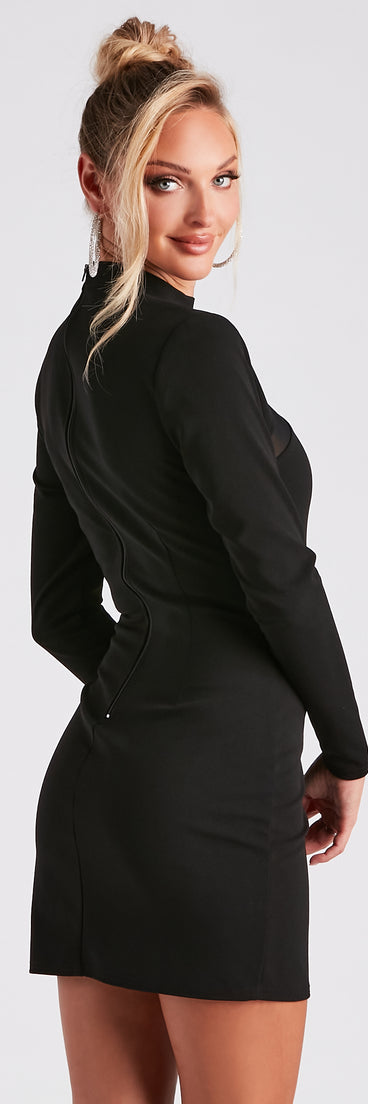 Now You See Me Crepe Mini Dress