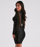 Secret Admirer Rhinestone Heart Mini Dress