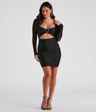 Secret Admirer Rhinestone Heart Mini Dress