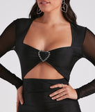 Secret Admirer Rhinestone Heart Mini Dress