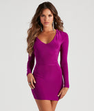 You’ll make a statement in Chic Moves Long Sleeve Bodycon Mini Dress as an NYE club dress, a tight dress for holiday parties, sexy clubwear, or a sultry bodycon dress for that fitted silhouette.