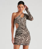 The Only The Highlights Zebra Mesh Dress is a unique party dress to help you create a look for work parties, birthdays, anniversaries, or your next 2023 celebration!